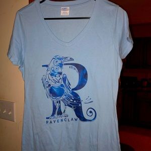 Blue Ravenclaw v neck tee shirt